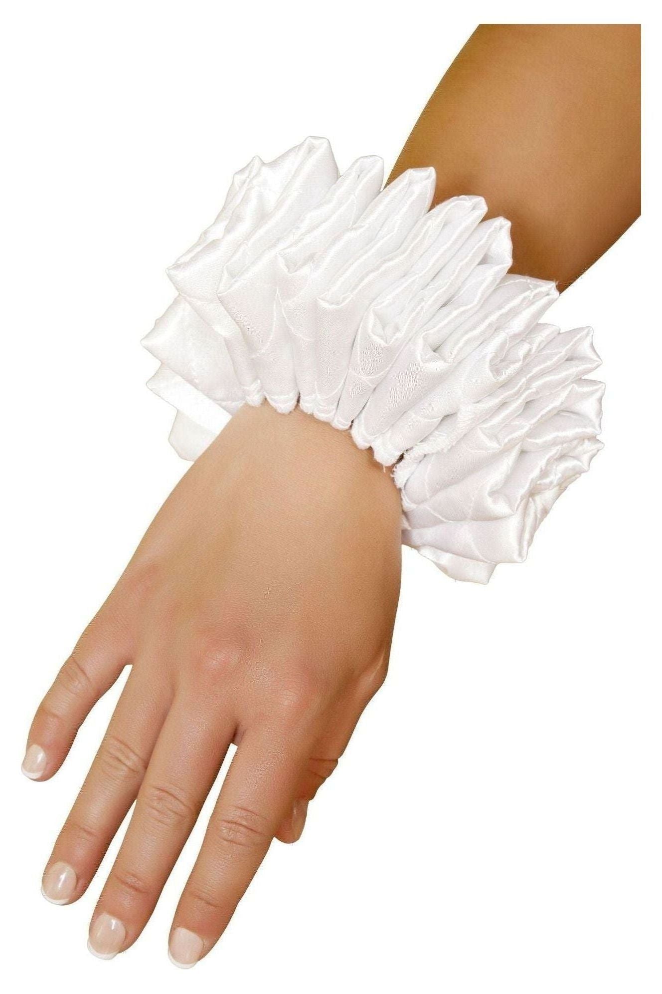 Ruffled wrist cuffs