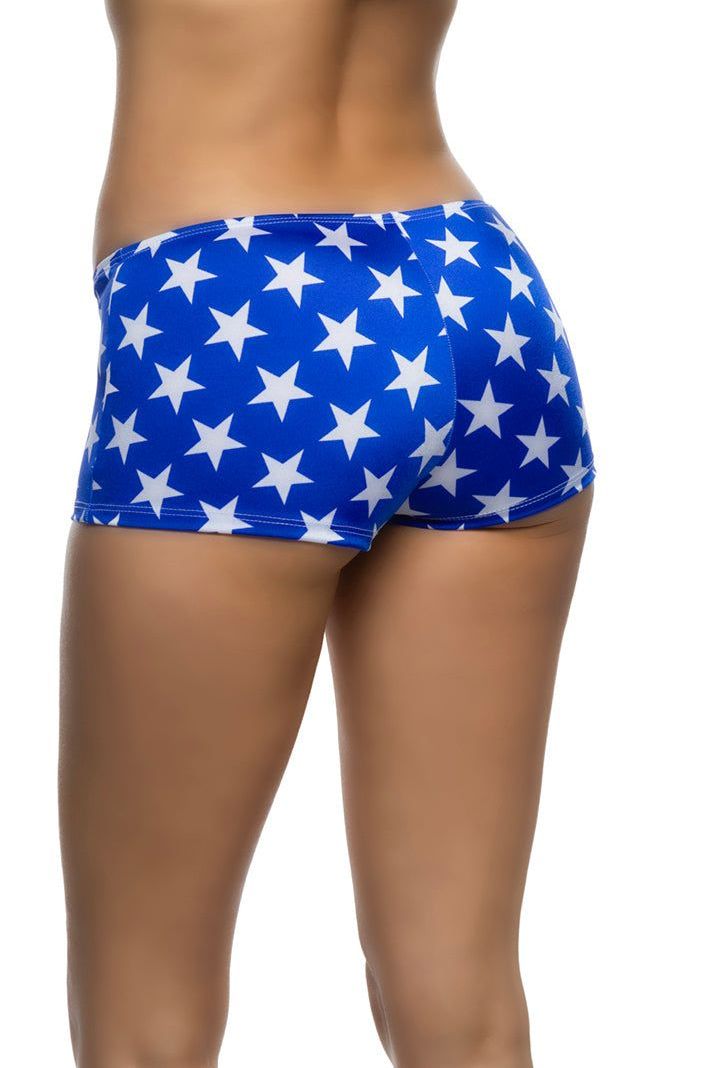 low rise star-spangled shorts