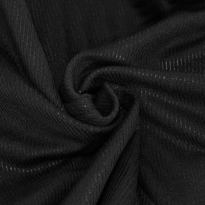 Gothic Black Faux Leather and Lacing Detailed Short Skirts