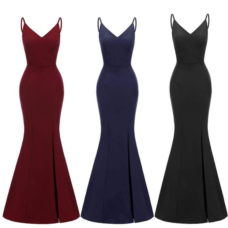 Satin Maxi Slip Dresses Evening Dresses