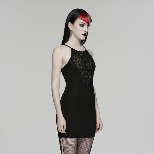 Gothic Sheer Slim Fitted Slip Dress