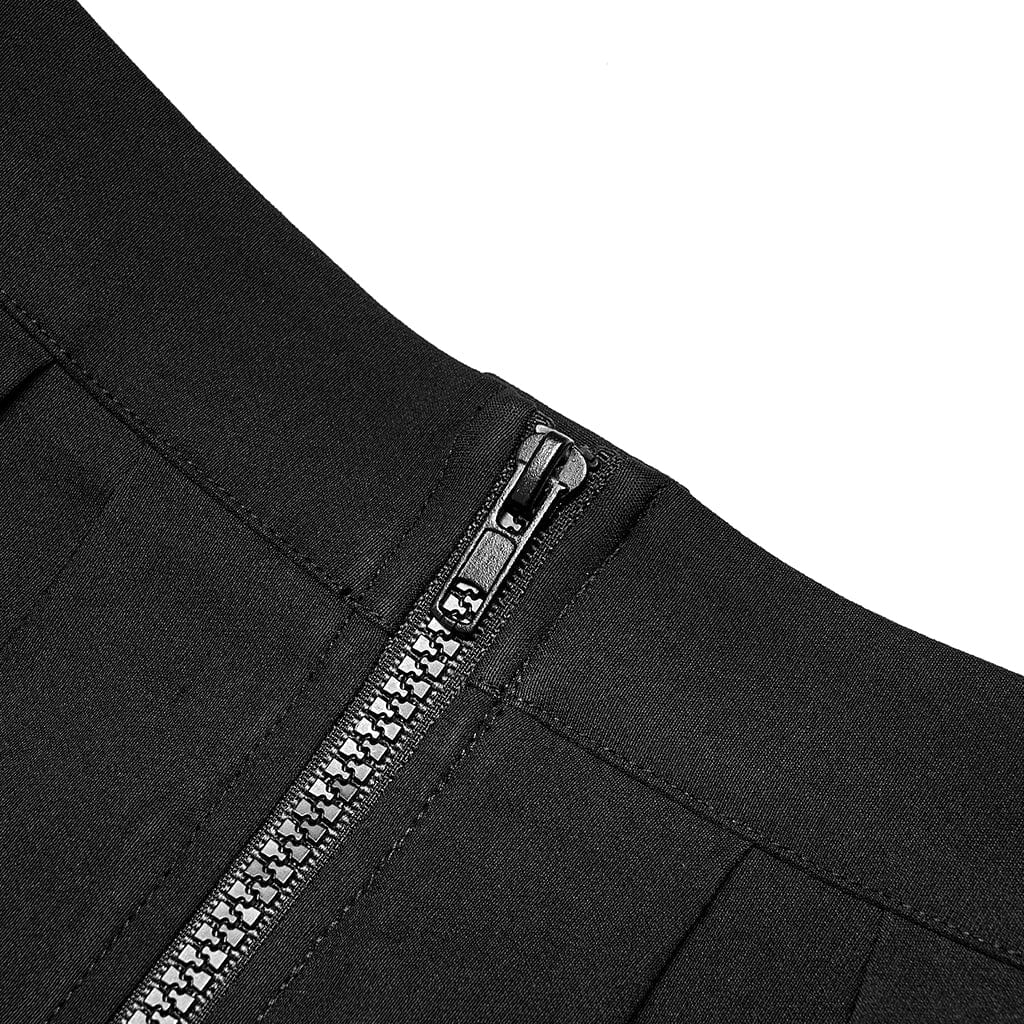 Grunge Crisscross Short Pleated Skirt