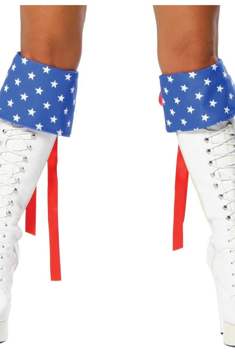 Red White and Blue Boot Cuffs - bunnyboiler