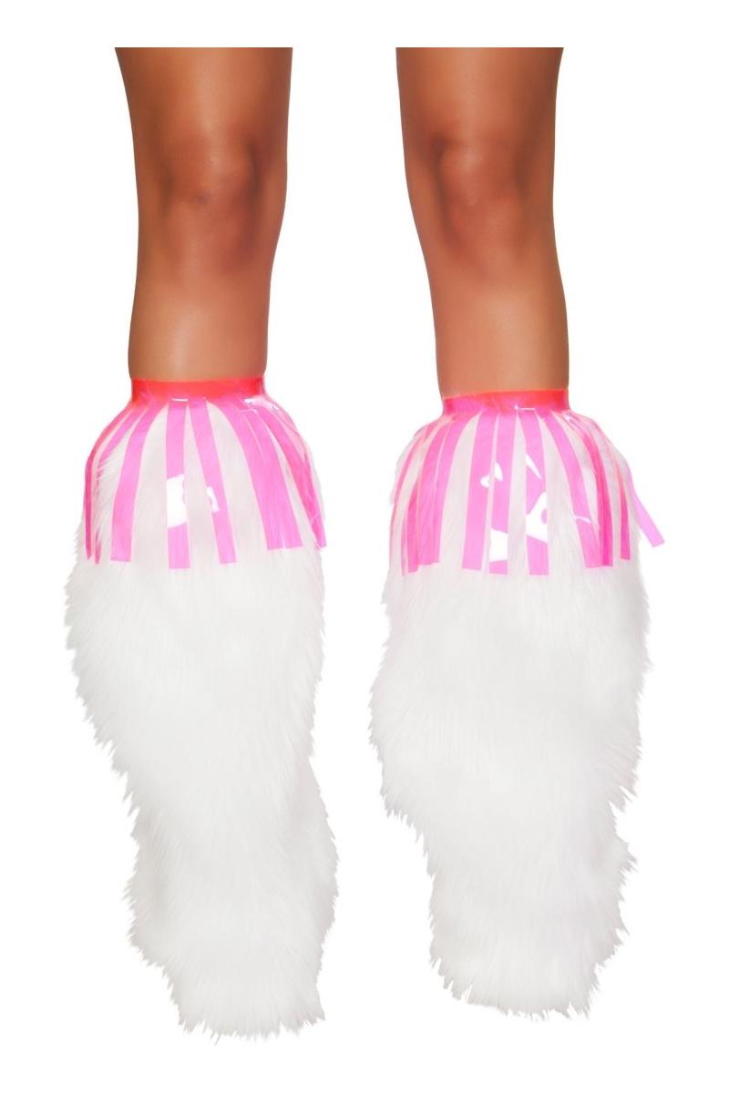 Pair of Vinyl Fringe Leg Wrap - bunnyboiler