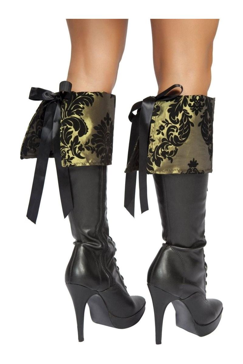 Black & Gold Patterned Boot Covers - bunnyboiler