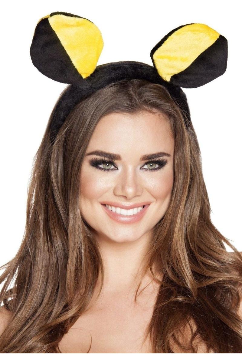 Yellow/Black Bumble Bee Head Piece - bunnyboiler