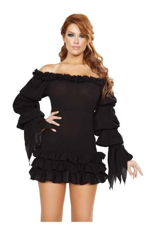 Ruffled Pirate Dress with Sleeves & Multi Layered Skirt - bunnyboiler