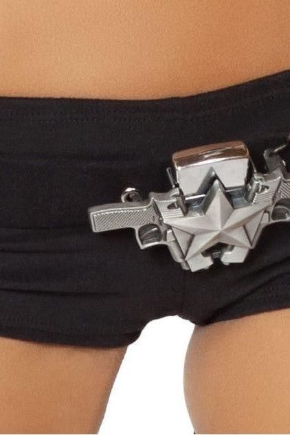 Double Gun Belt Buckle with Star Detail - bunnyboiler