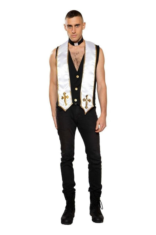 2pc Mens Priest Costume - bunnyboiler