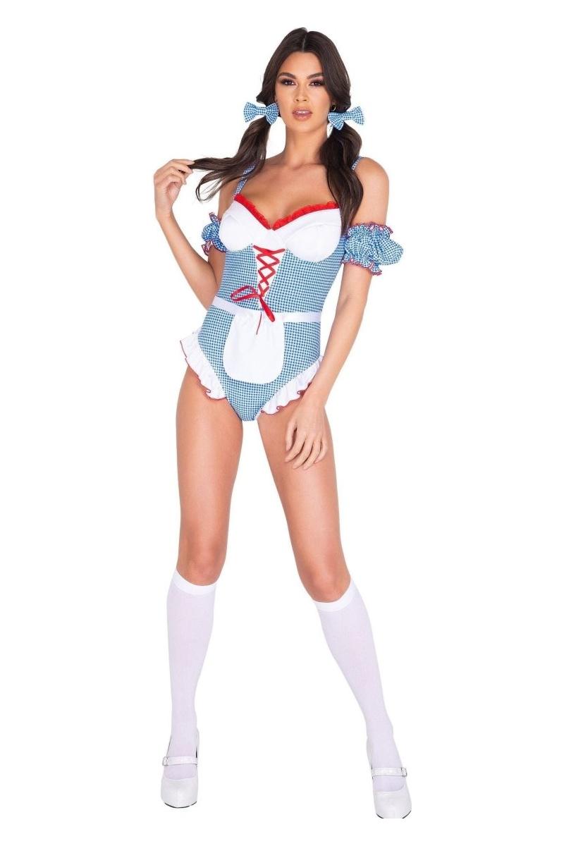 4pc Gingham Kansas Girl Costume - bunnyboiler