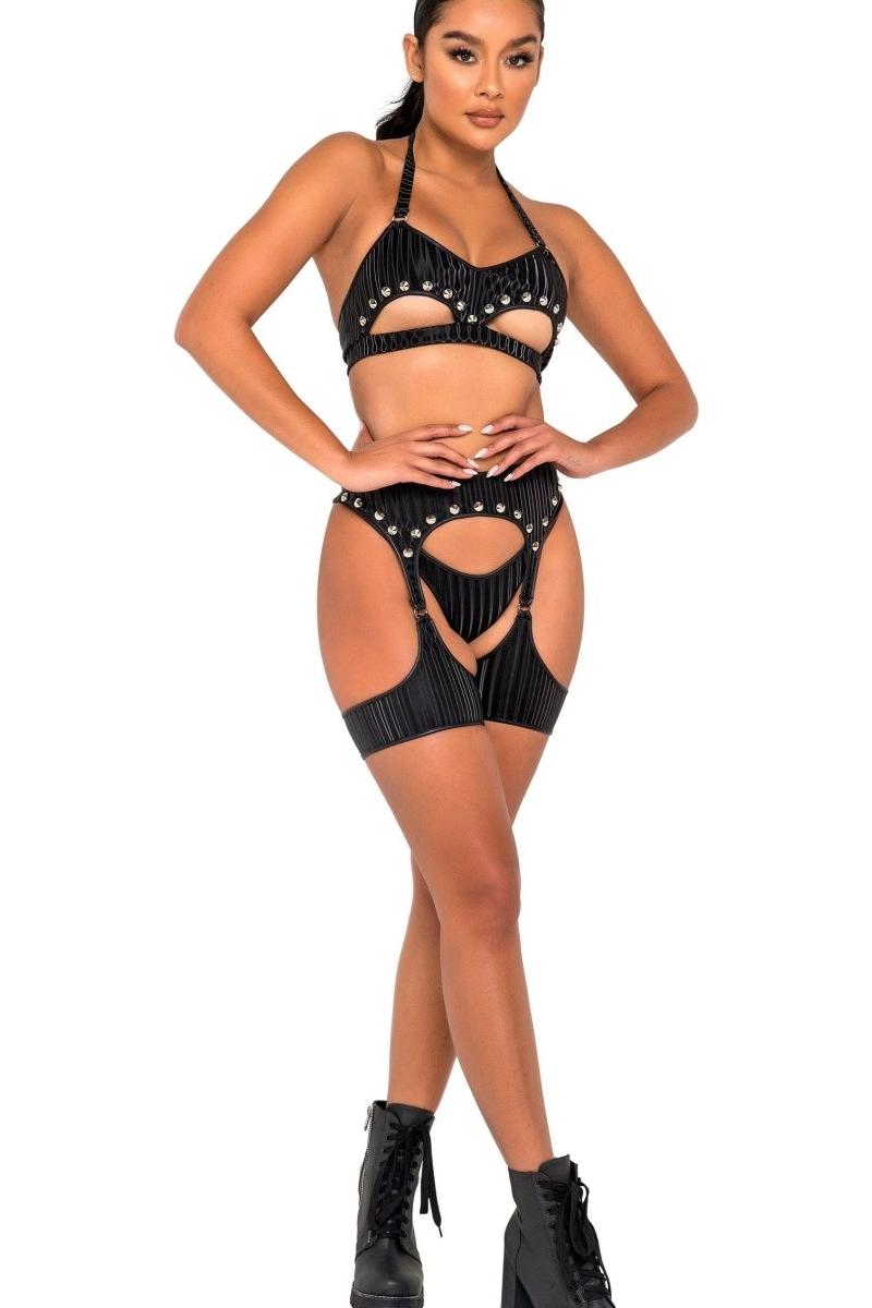 Studded Garter Belt Harness - bunnyboiler