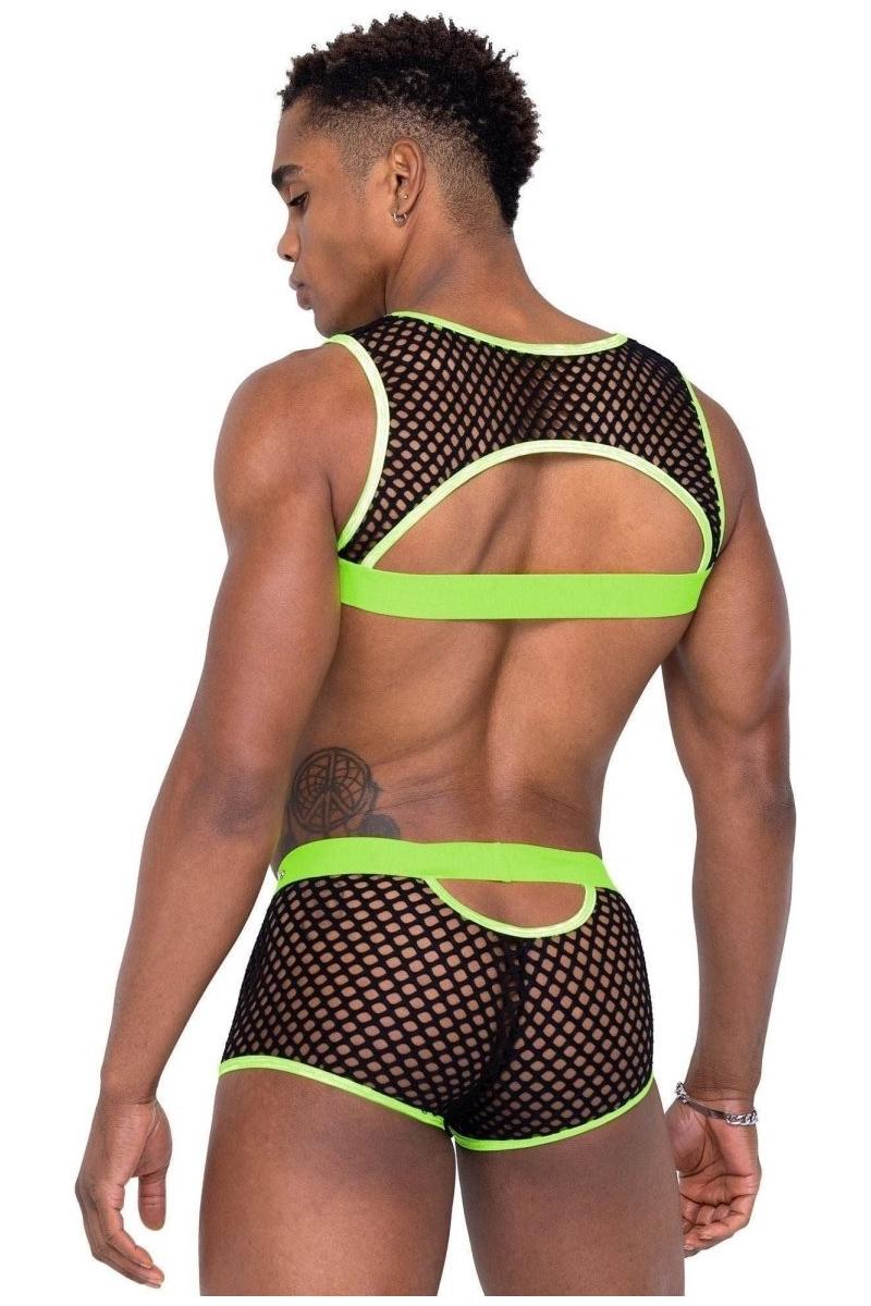 Men’s Fishnet & Vinyl Trunks - bunnyboiler