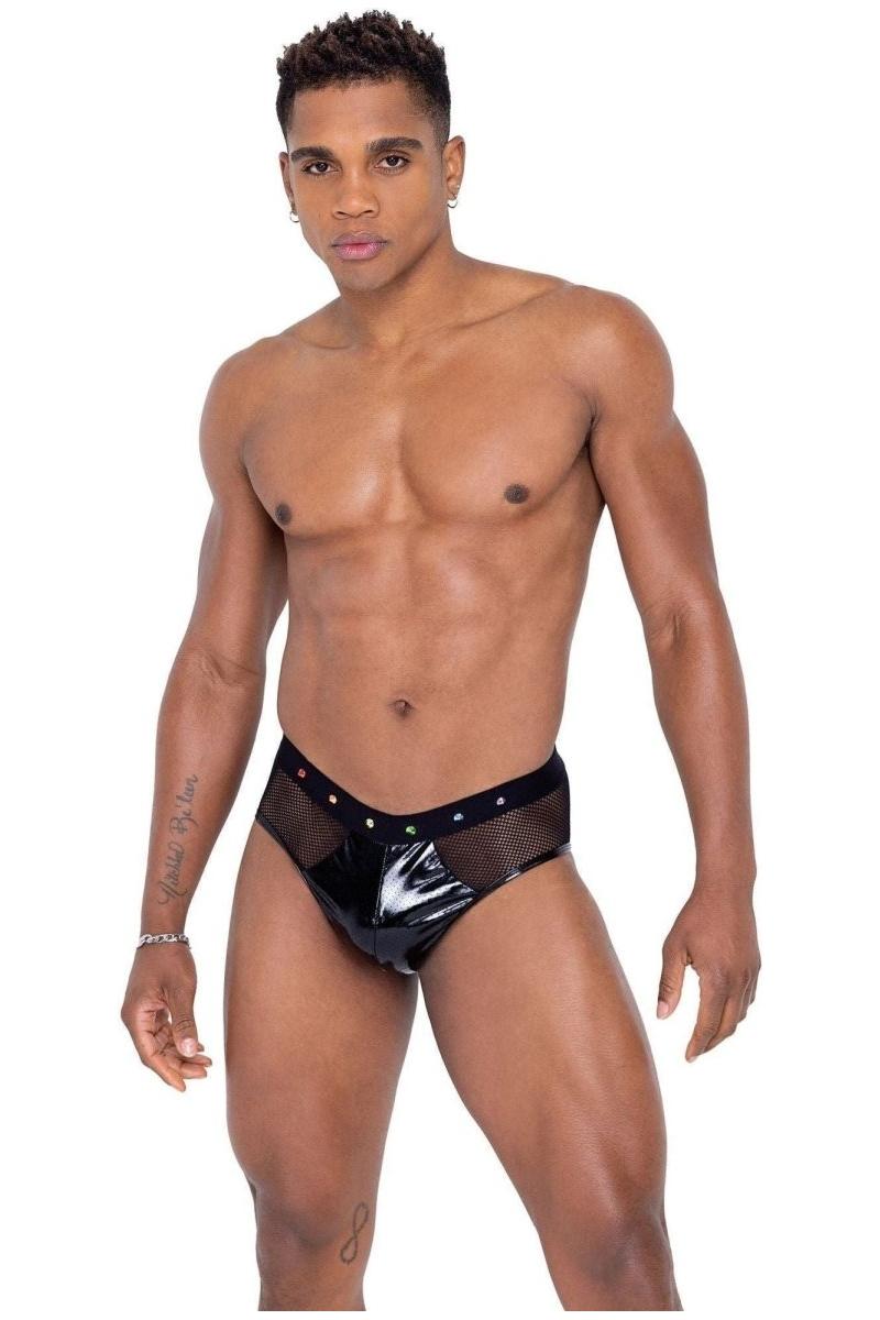 Men’s Pride Fishnet & Vinyl Briefs - bunnyboiler