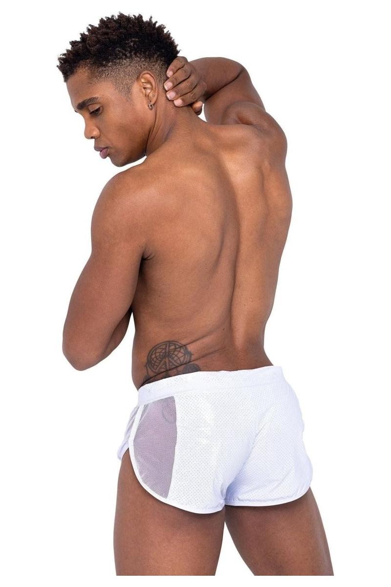 Men’s Pride Mesh Vinyl Runner Shorts - bunnyboiler