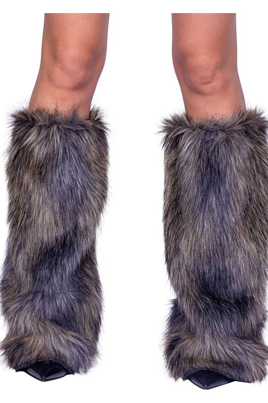 Pair of Faux Fur Wolf Leg Warmers - bunnyboiler