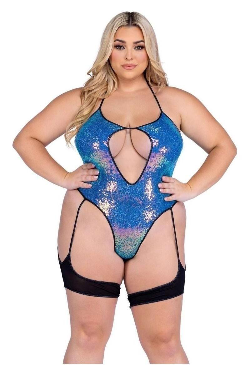 Sequin Keyhole Romper - bunnyboiler