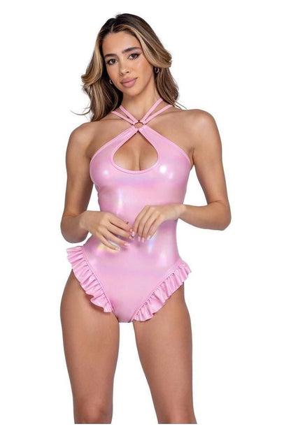Metallic Iridescent Keyhole Romper - bunnyboiler
