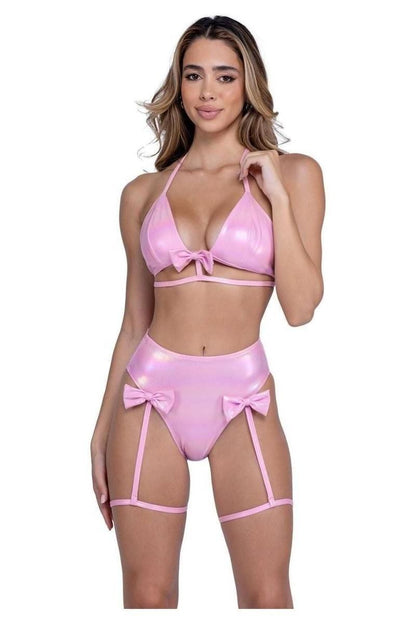 Metallic Iridescent High - Waisted Shorts - bunnyboiler