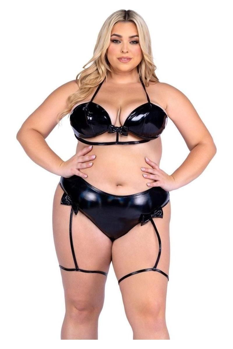 Vinyl Bikini Tie Top - bunnyboiler
