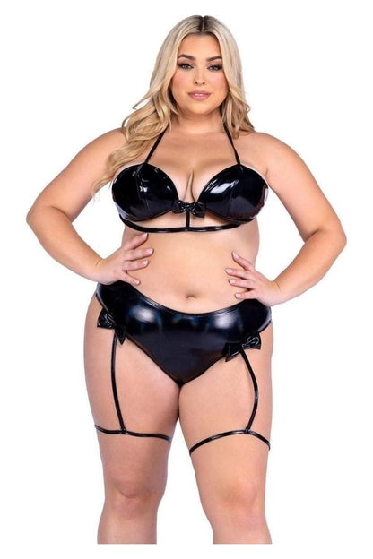 Vinyl Bikini Tie Top - bunnyboiler
