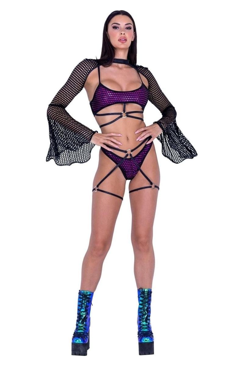 Shimmer Lining Fishnet Shorts - bunnyboiler