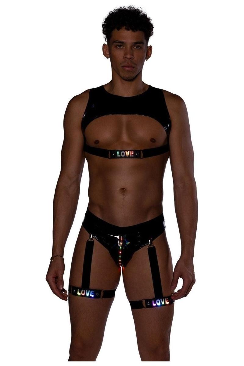 Pride Vinyl Light - Up Shorts - bunnyboiler