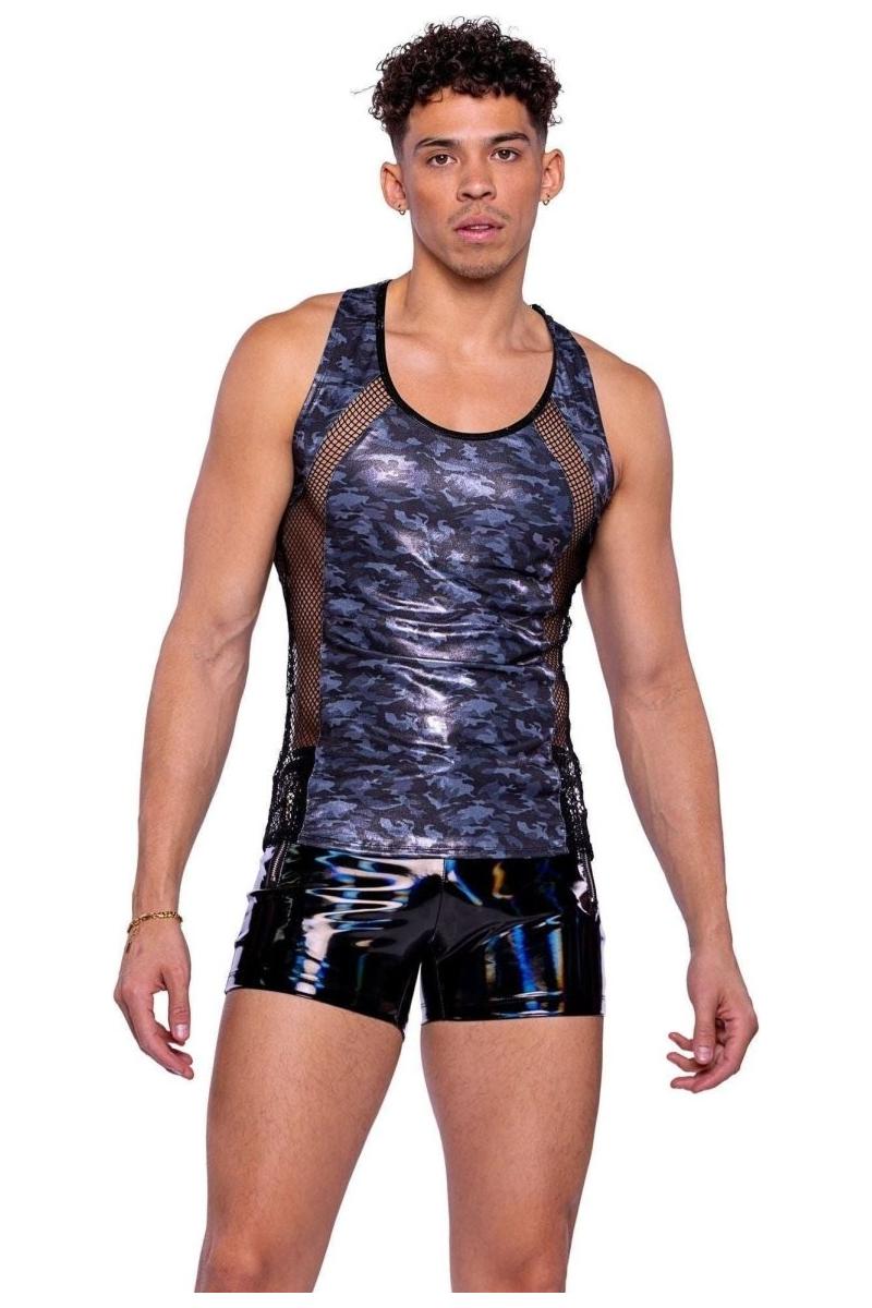 Vinyl with Iridescent Print Shorts - bunnyboiler