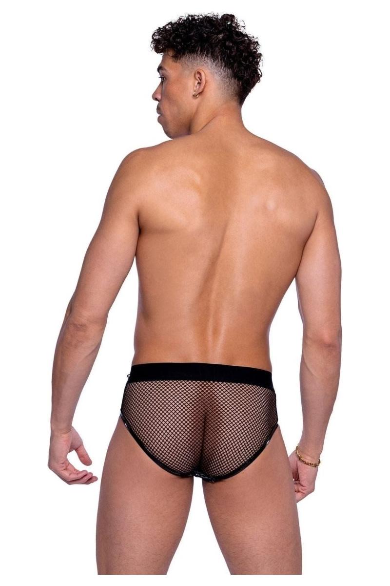 Shimmer Camouflage & Fishnet Zip - Up Briefs - bunnyboiler