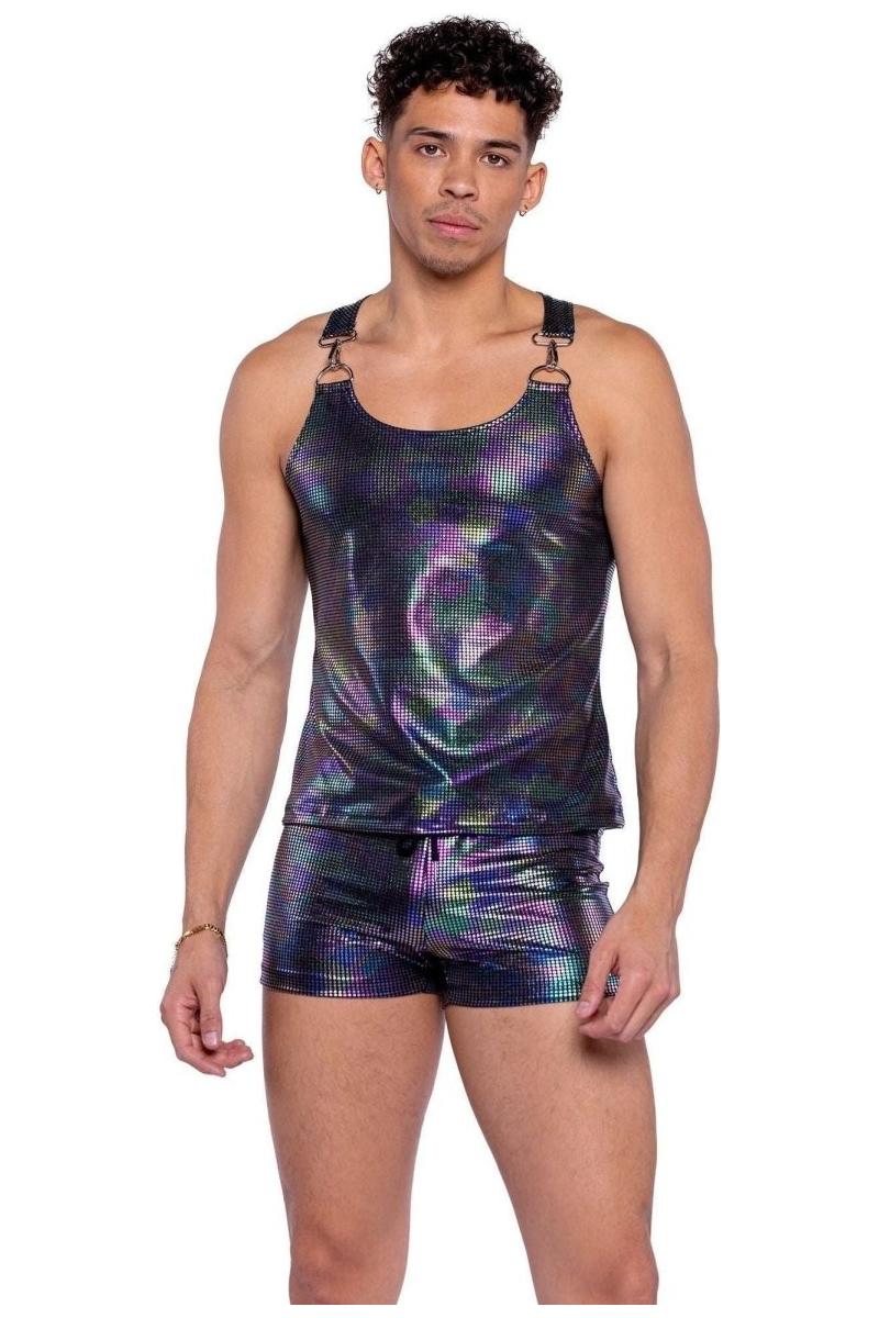 Rainbow Shimmer Camouflage Tank Top - bunnyboiler