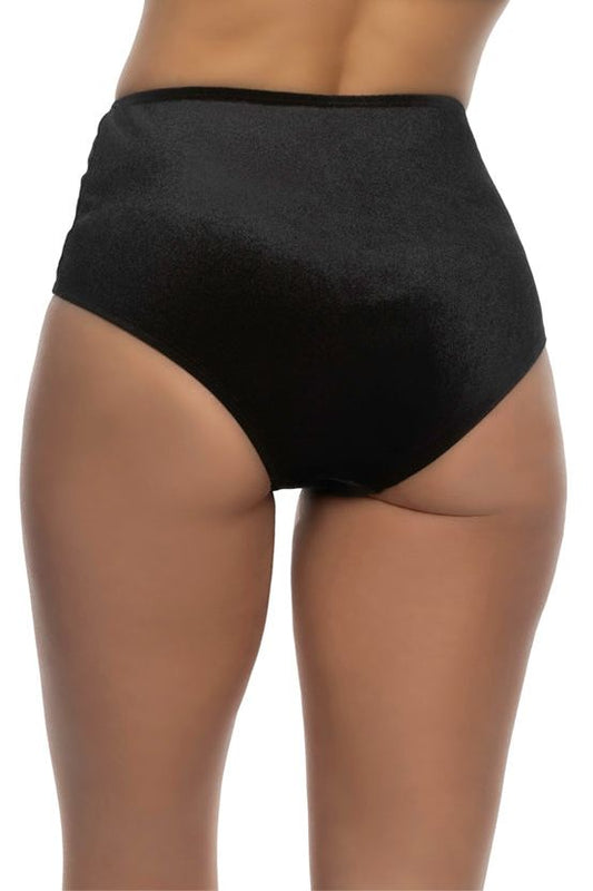 high waist cheeky velvet shorts