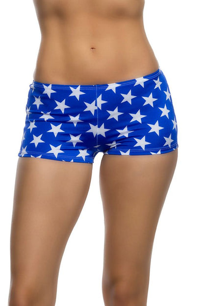 low rise star-spangled shorts