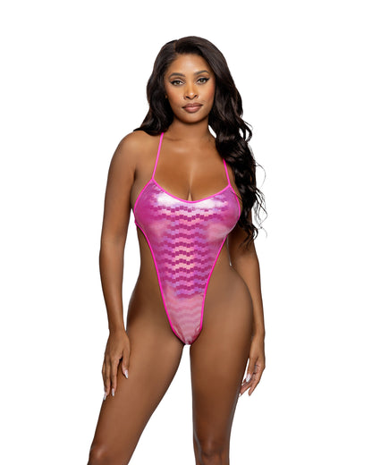 shimmer string-back bodysuit