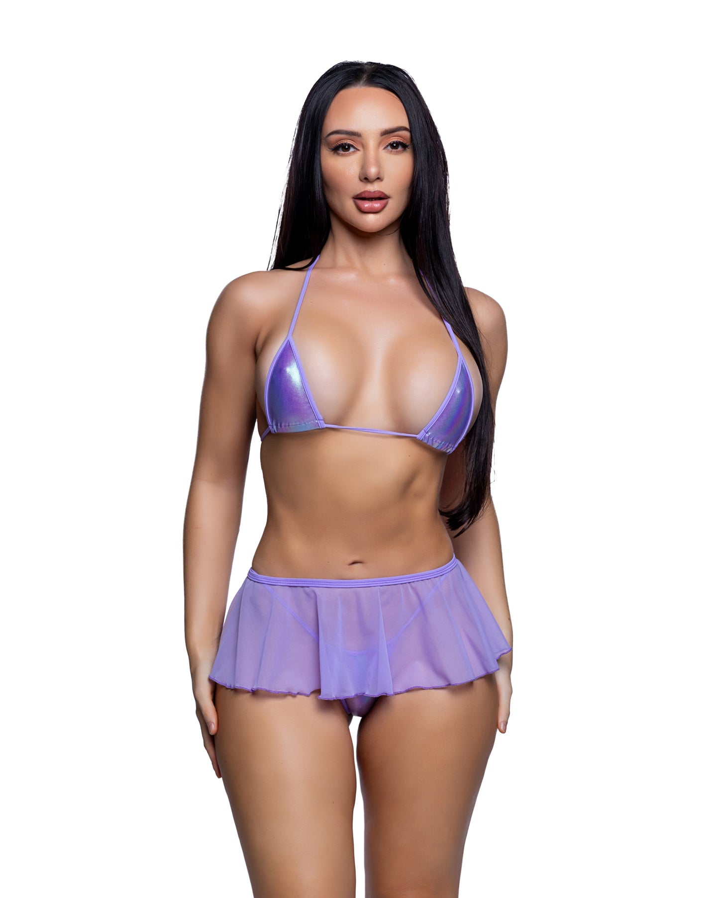 mesh flutter skirt