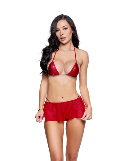 mesh flutter skirt