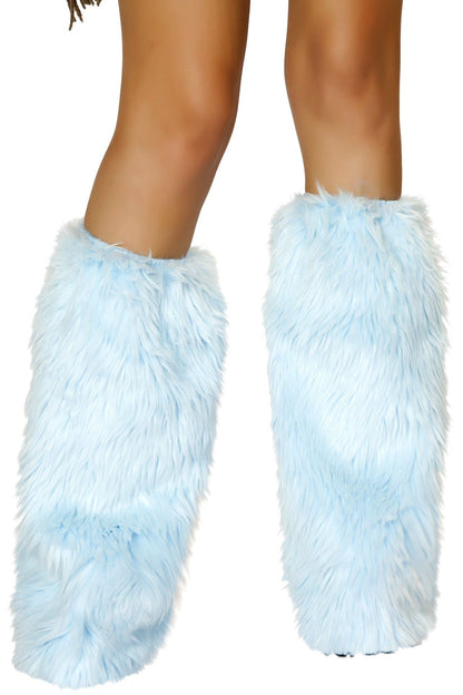 basic faux fur leg warmers