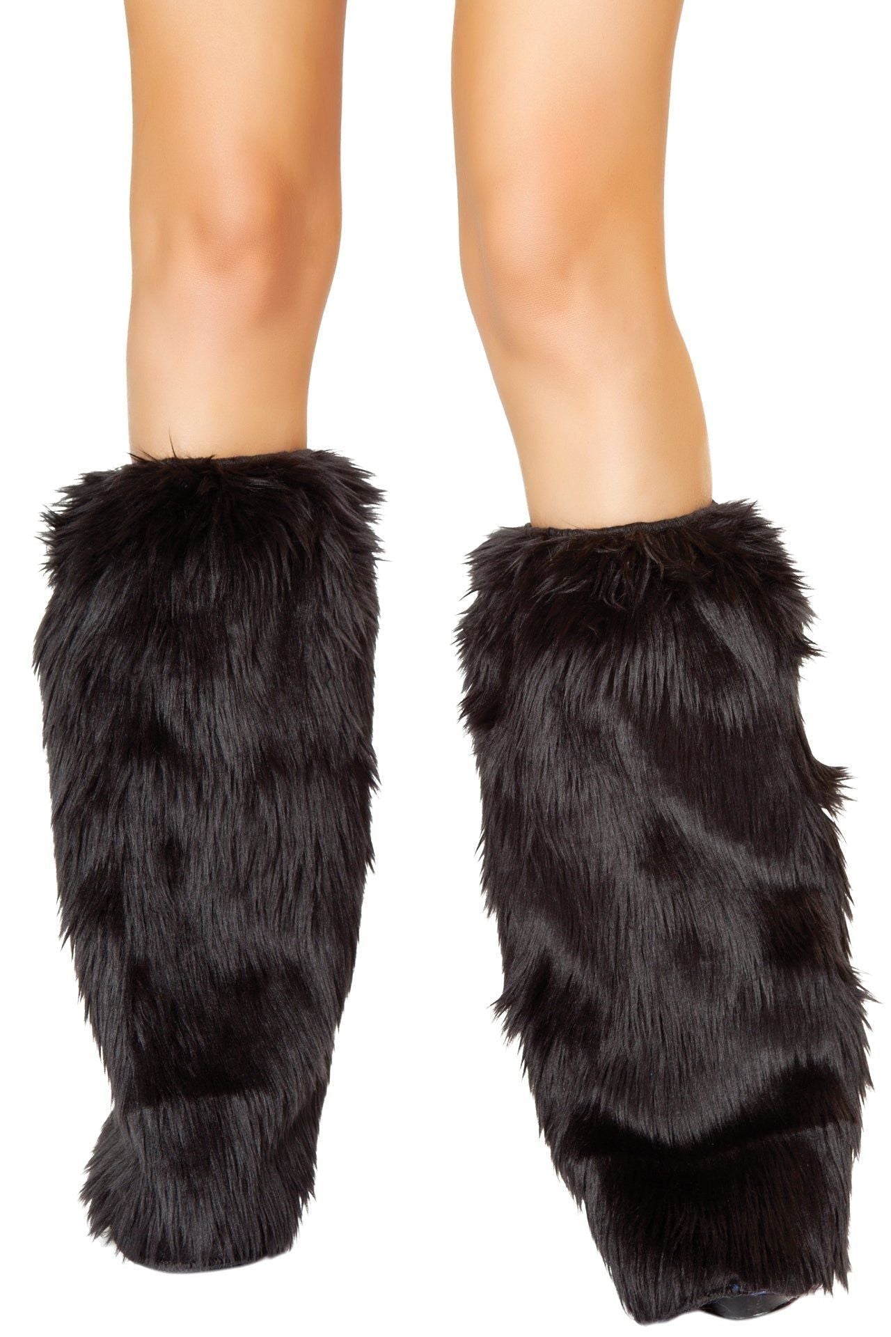 basic faux fur leg warmers