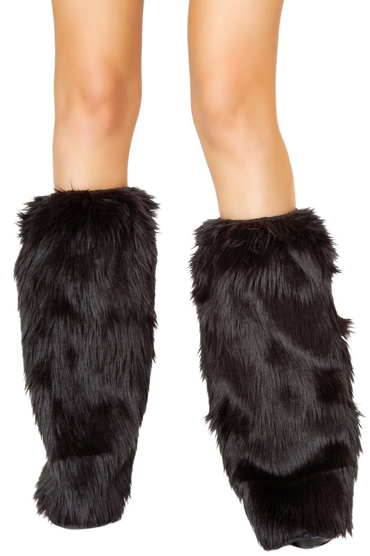 basic faux fur leg warmers