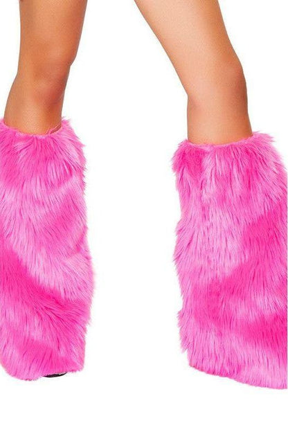 basic faux fur leg warmers