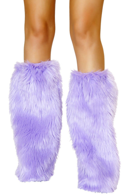 basic faux fur leg warmers