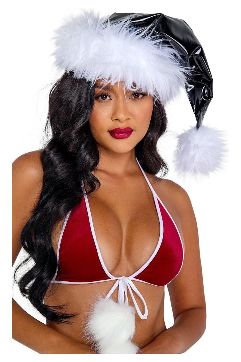 Vinyl & Faux Fur Santa Hat - bunnyboiler