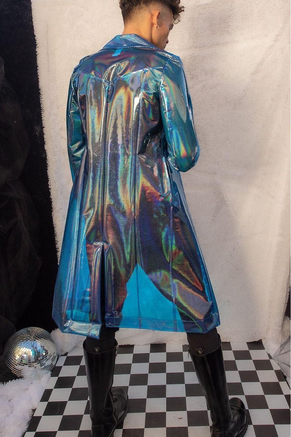 Rubberized Vinyl Trench Coat
