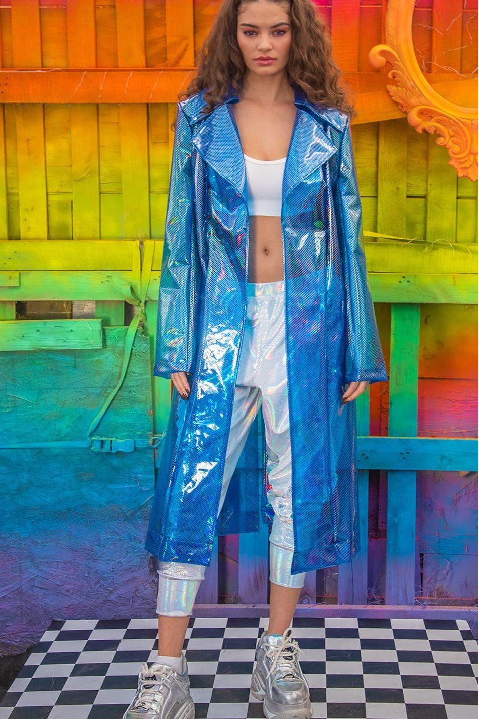 Rubberized Vinyl Trench Coat