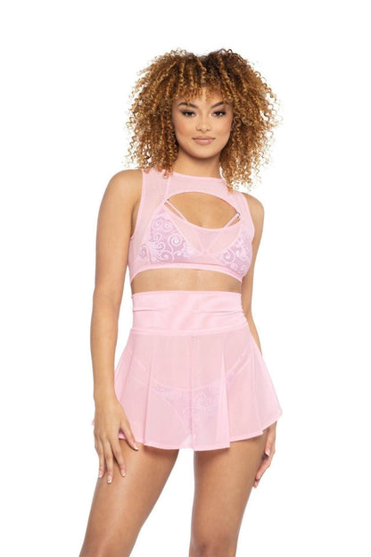 Mesh Skater Skirt