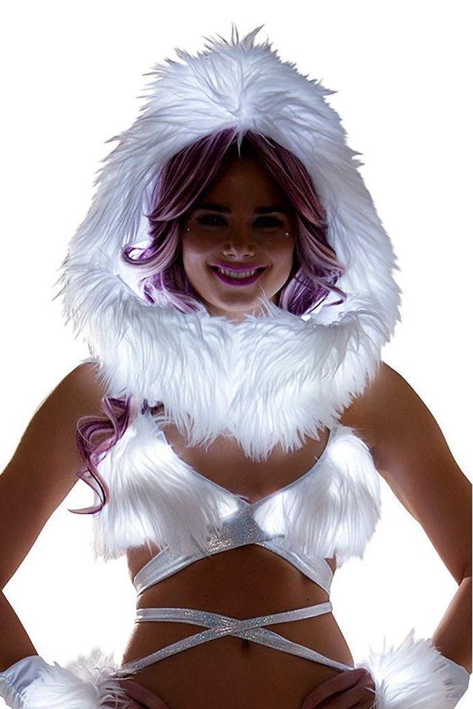 faux fur light-up infinity hood