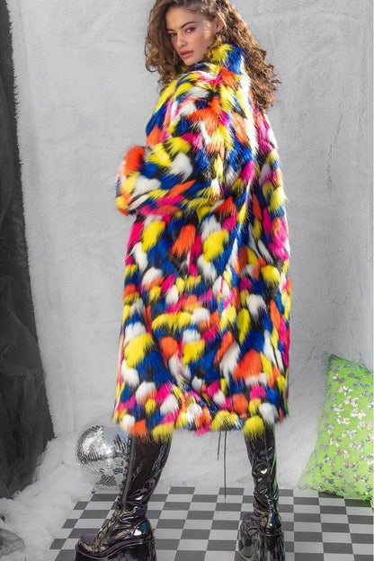 Unisex Faux Fur Mid-Length Coat