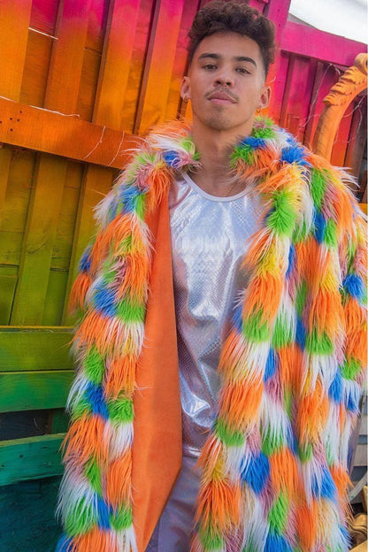 Unisex Faux Fur Mid-Length Coat