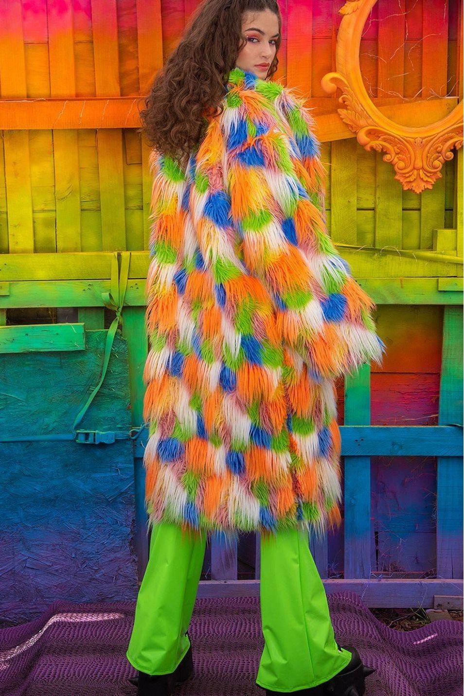 Unisex Faux Fur Mid-Length Coat