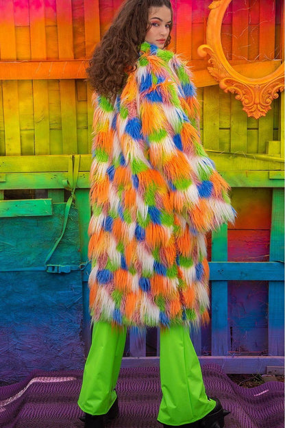Unisex Faux Fur Mid-Length Coat