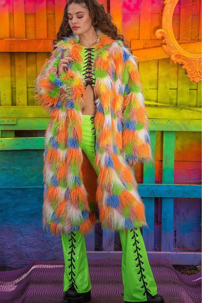 Unisex Faux Fur Mid-Length Coat