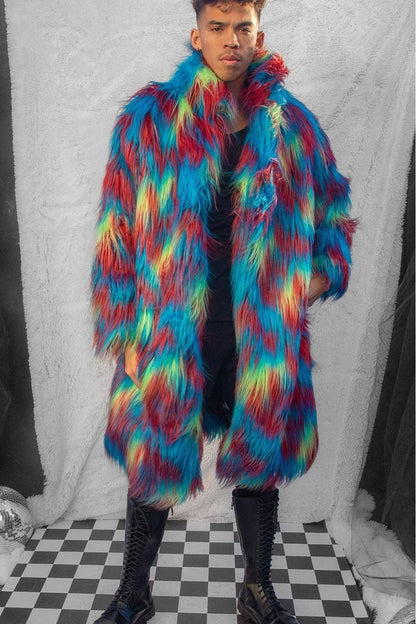 Unisex Faux Fur Mid-Length Coat